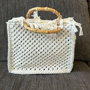 NWT🌺 Lusana Blake Bag Pearl Crochet Purse